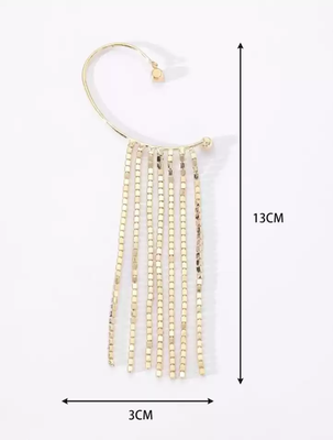 Gold diamond ear-cuffs Multi Strand Gold Plated Ear Cuff 2
