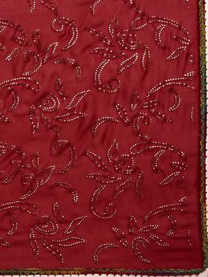 Pink Woven Georgette Saree With Blouse 5