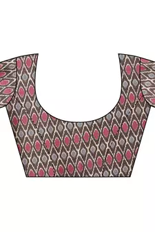 Pink Printed Chiffon Saree With Blouse