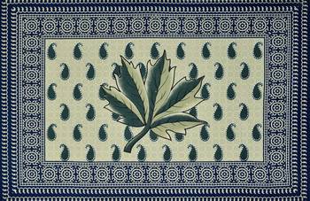 JAIPUR FABRIC Croton Green Queen Size Pure Cotton Single Bedsheet with 2 Pillow Covers 3