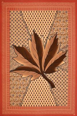 JAIPUR FABRIC Croton Orange Queen Size Pure Cotton Single Bedsheet with 2 Pillow Covers 2