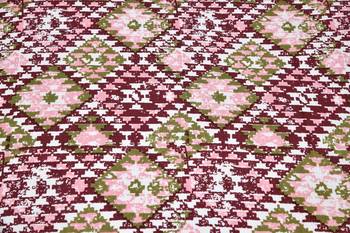 JAIPUR FABRIC Kaleidoscope Peach Cotton Double Bedsheet With 2 Pillow Covers 2
