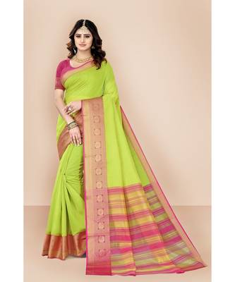light_green gadwal cotton sarees 1
