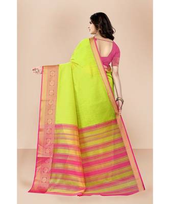light_green gadwal cotton sarees 3