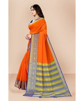 orange gadwal cotton sarees 2