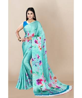 blue Japan Satin Sarees 2
