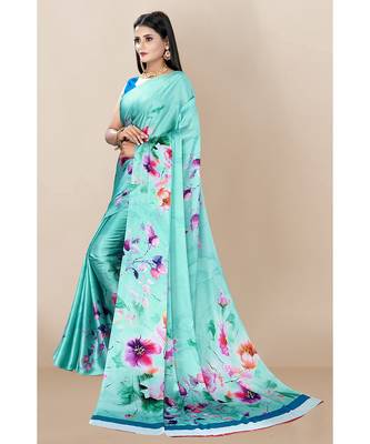 blue Japan Satin Sarees 4