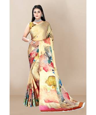 multicolor Japan Satin Sarees 1