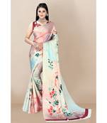 White Japan Satin Sarees