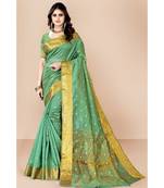 green Banarasi Silk Sarees