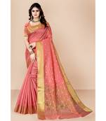 peach Banarasi Silk Sarees