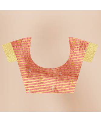 peach Banarasi Silk Sarees 4