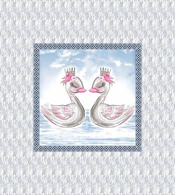 JAIPUR FABRIC Kids Delighted Ducks Blue King Size Bedsheet With 2 Pillow Covers 3