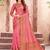 Pink woven organza saree with blouse