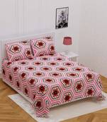 JAIPUR FABRIC Navy Rangoli Multicolored Design Super-soft Double Bedsheet With 2 Pillow Covers