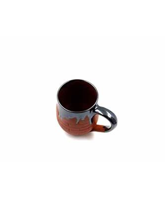 Esvar Stonecraft Handmade Ceramic Cotted Terracotta Coffee Mug with Traditional Bricks Design 2