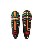 ESVAR STONECRAFT Present One Pair of Terracotta Wall Hanging Multicoloured Tribal Mask