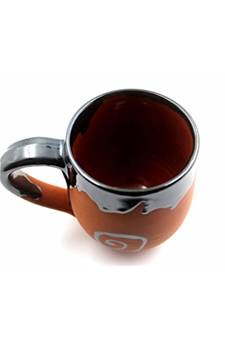 Esvar Stonecraft Handmade Ceramic Cotted Terracotta Coffee Mug With Dynamic Colour