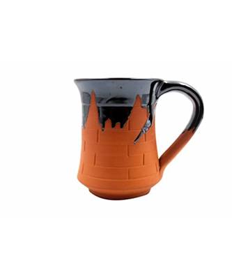 Esvar Stonecraft Handmade Ceramic Cotted Terracotta Coffee Mug With Traditional Bricks Design 3