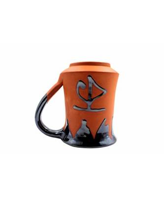 Esvar Stonecraft Handmade Ceramic Cotted Terracotta Coffee Mug with Dynamic Colour 1