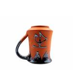 Esvar Stonecraft Handmade Ceramic Cotted Terracotta Coffee Mug with Dynamic Colour