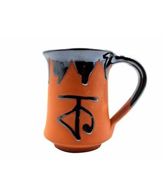 Esvar Stonecraft Handmade Ceramic Cotted Terracotta Coffee Mug with Dynamic Colour 3