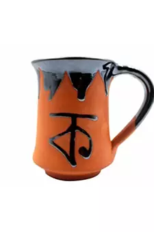 Esvar Stonecraft Handmade Ceramic Cotted Terracotta Coffee Mug with Dynamic Colour