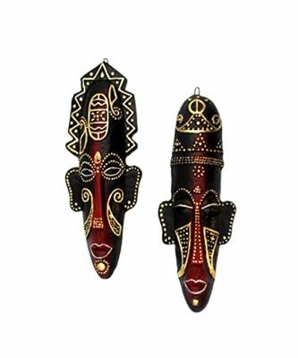 ESVAR STONECRAFT Present A Terracotta Wall Hanging Allian Type Combo Mask of Delightful Multicoloured 1