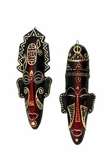 ESVAR STONECRAFT Present A Terracotta Wall Hanging Allian Type Combo Mask of Delightful Multicoloured