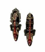 ESVAR STONECRAFT Present A Terracotta Wall Hanging Allian Type Combo Mask of Delightful Multicoloured