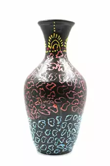 ESVAR STONECRAFT Present A Terracotta Multicoloured Flower Vase with Delightful Hand Crafted Design