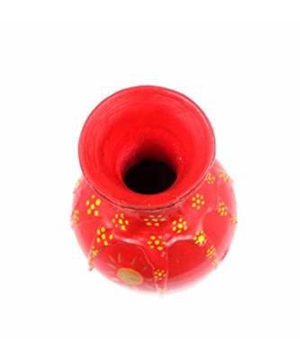 ESVAR STONECRAFT Present A Terracotta Flower Vase Of Red Colour 1