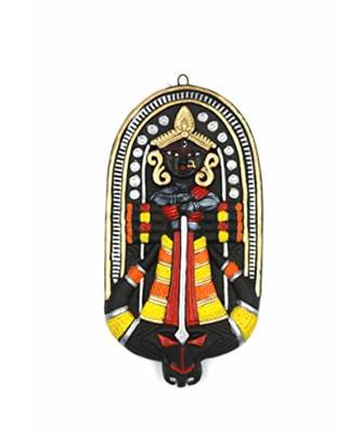 ESVAR STONECRAFT Terracotta Hand Made Wall Hanging Of Durga With Mahisasur 1