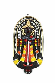 ESVAR STONECRAFT Terracotta Hand Made Wall Hanging Of Durga With Mahisasur