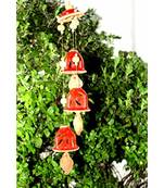 ESVAR STONECRAFT Present A Terracotta Ceramic Coated Red Wind Chimes With (THREE BELLS)