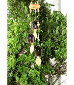 ESVAR STONECRAFT Present A Terracotta Ceramic Coated Black Wind Chimes With (THREE BELLS)