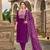 Purple embroidered silk cotton salwar