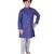 Blue Printed Cotton Boys Kurta Pajama Set