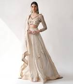 Ivory Hand Embroidered Lehenga Set