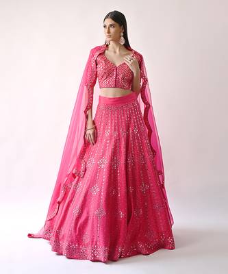Rani Hand Embroidered Lehenga Set 3