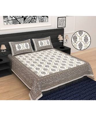 Sanctuary Bedsheet Sanctuary Indian Tradition  Cotton King Size Luxury Bed Sheet With 2 Pilow Covers 1
