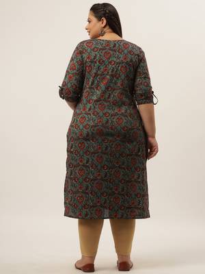 Blue printed cotton kurtas-and-kurtis 3