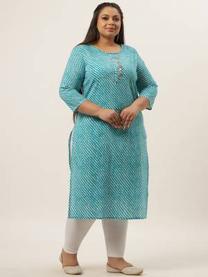 Blue printed cotton kurtas-and-kurtis 2