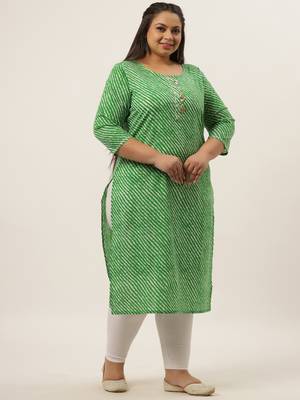 Green printed cotton kurtas-and-kurtis 2