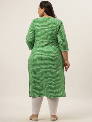 Green printed cotton kurtas-and-kurtis 3