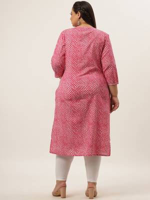 Pink printed cotton kurtas-and-kurtis 3
