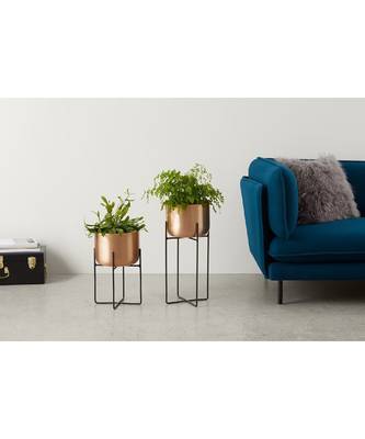 Copper Flower Planter Pot with Stand 1