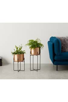 Copper Flower Planter Pot with Stand