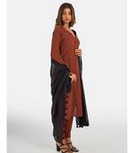 Suta Women's Rust Pure Cotton Striped Kurta Set with Dupatta