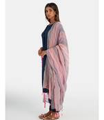 Suta Women's Blue Pure Cotton Solid Kurta Set with Dupatta